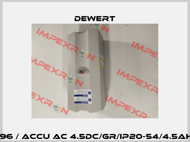 80496 / ACCU AC 4.5DC/GR/IP20-54/4.5AH/8,5 DEWERT