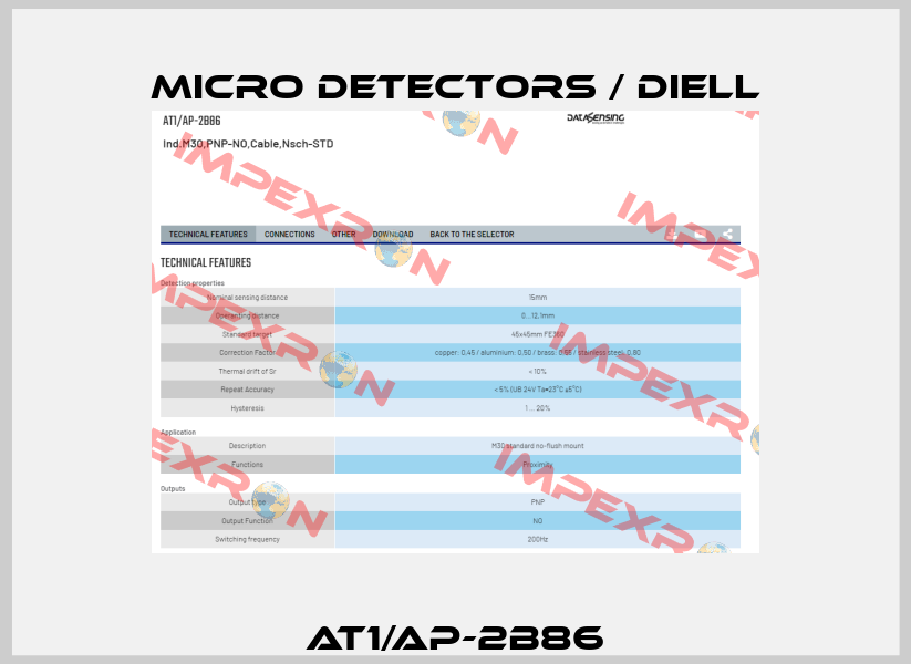AT1/AP-2B86 Micro Detectors / Diell
